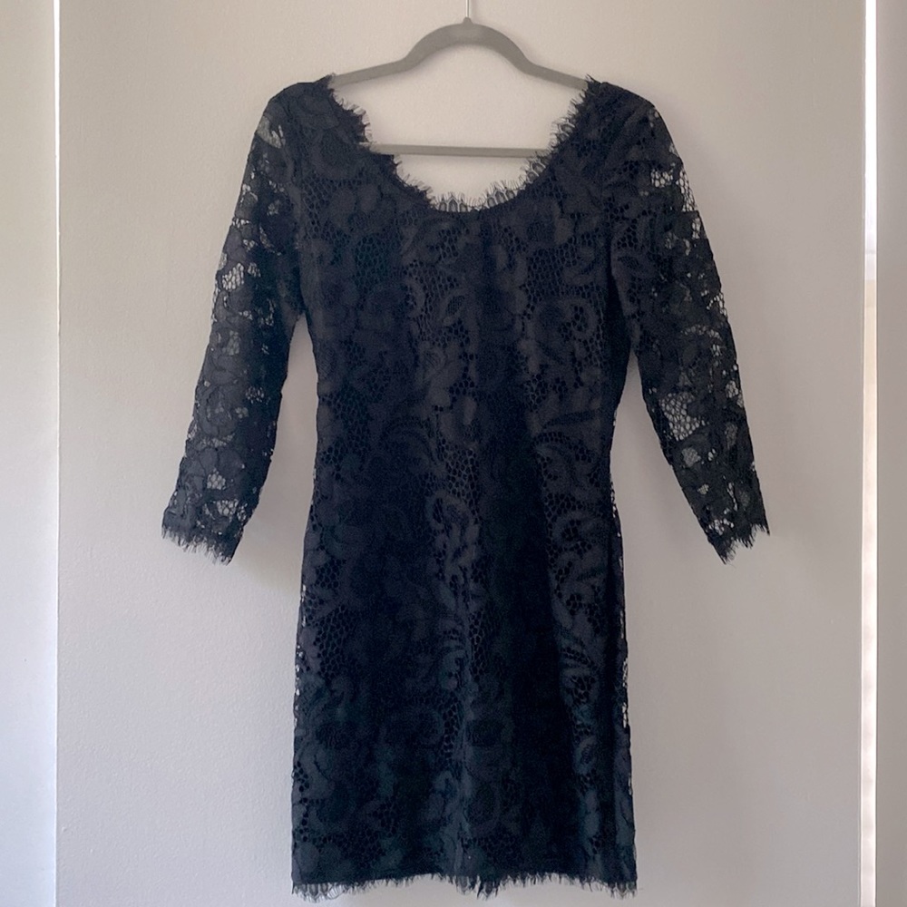 DVF Back Zip, Lace Dress